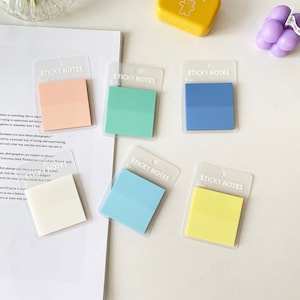 Transparent Sticky Notes In 6 Colours  | 50 Sheets  | Sticky Notes | Sticky Note Tabs | Transparent Notes | Sticky Note Pads