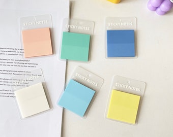 Transparent Sticky Notes In 6 Colours  | 50 Sheets  | Sticky Notes | Sticky Note Tabs | Transparent Notes | Sticky Note Pads