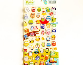 Owls Scrapbooking Stickers | Owl Card Embellishments | Owl Planner Stickers | Envelope Seals | Party Favours | Reward Sticker