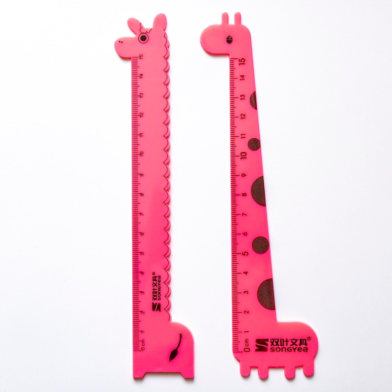Pink Animal Shaped Ruler Daily Ruler School Ruler Ruler | Etsy
