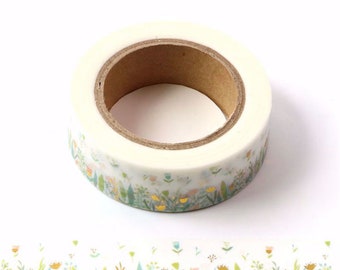 10 Meter Spring Flower Gold Foiled Washi Tape