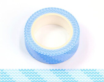 Blaues Patter Washi Tape | 10 Meter langes Washi Tape | Hellblaues Masking Tape