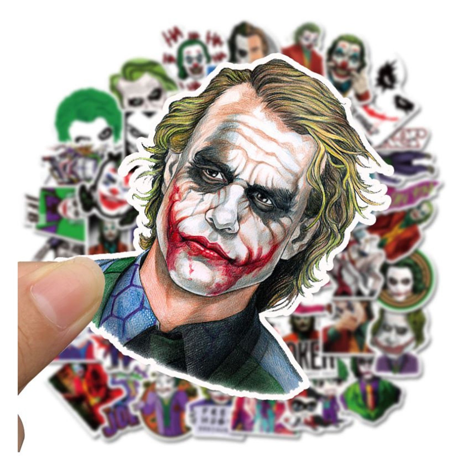 50 Joker Sticker Set Movie Sticker Batman Movie Joker Etsy