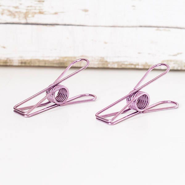 2pcs Vintage Purple Fishtail Clip | Binder Clip | 3 Size to Choose from | Hollow Clips