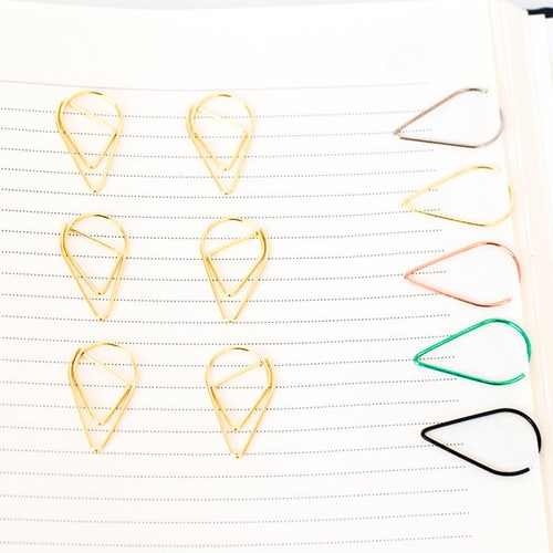 10 Gold Paper Clips Teardrop Paperclips Planner Journal Etsy UK