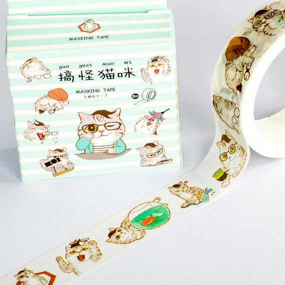 Washi Tape - Playing Cat | Cute Washi Tape | Cat Washi Tape