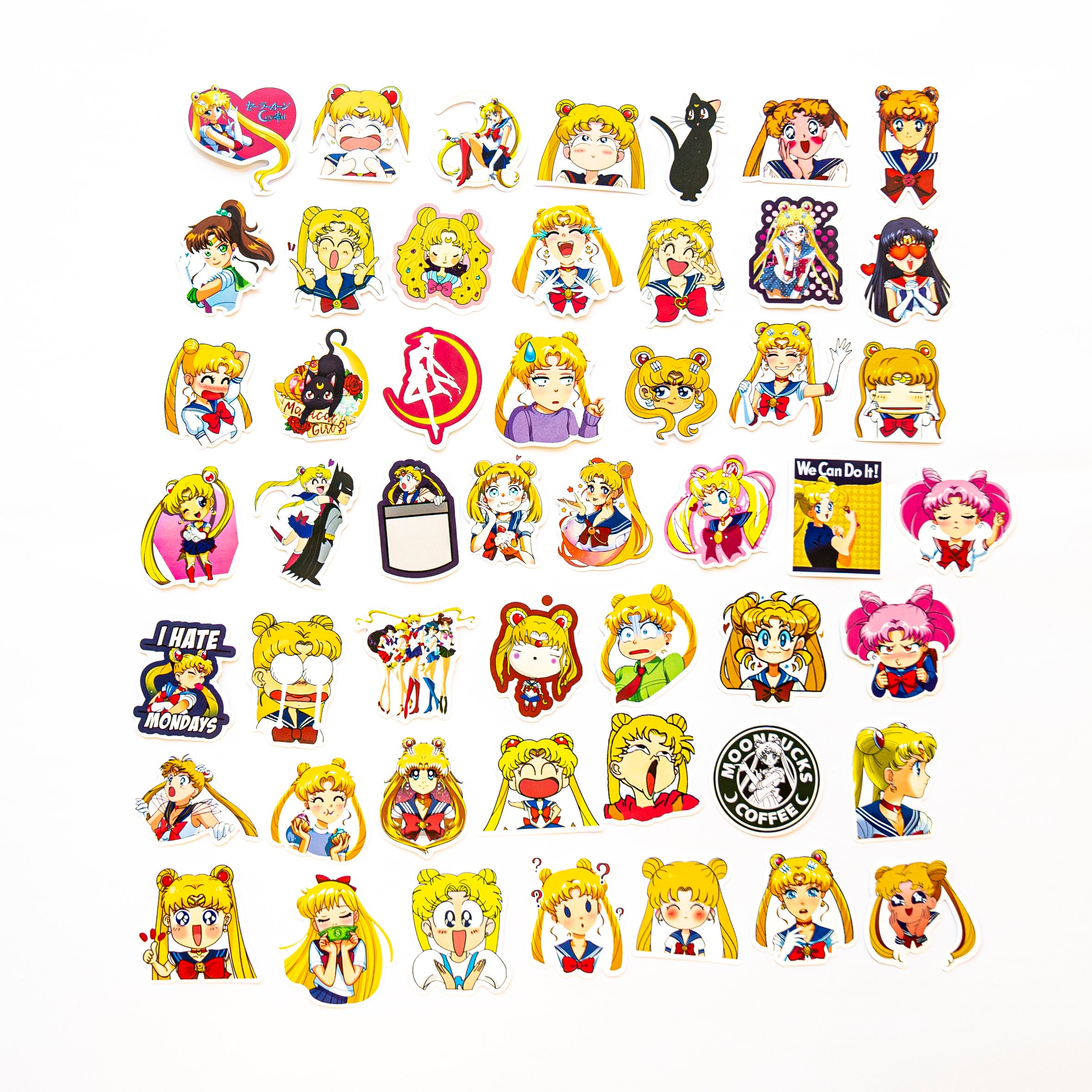 50pcs Sailor Moon Stickers Animation Planner Sticker Etsy