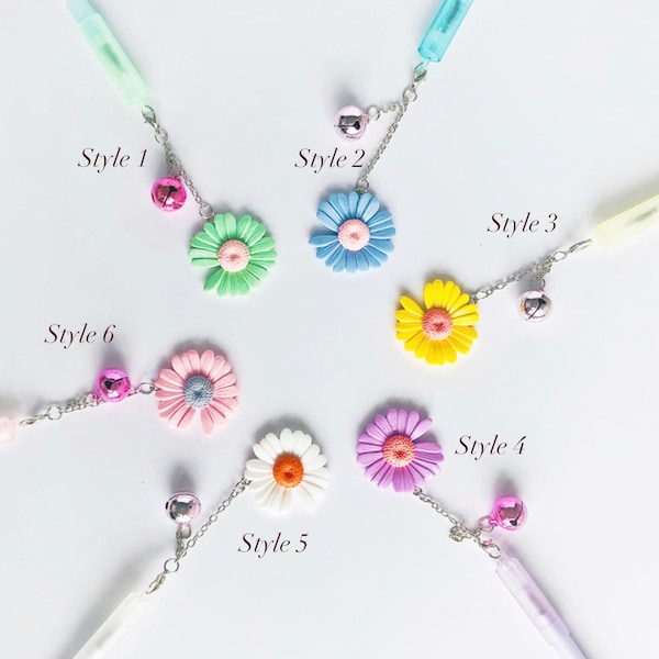 Stylos à fleurs colorés en 6 styles | Stylos élégants de 6 couleurs | Daisy Stylos mignons