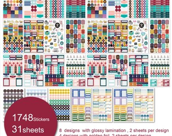 1700 Stickers On 31 Sheet | Planner And Diary Stickers