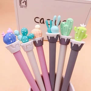 Cactus Pen | Succulent Pen | Gel Pen | Bullet Journal Accessories | School Supplies | Stationary | Planner Accessories