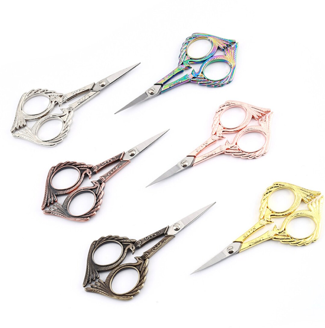 Beautiful Peacock Scissors Decorative Scissors Crafting Scissors Gold ...
