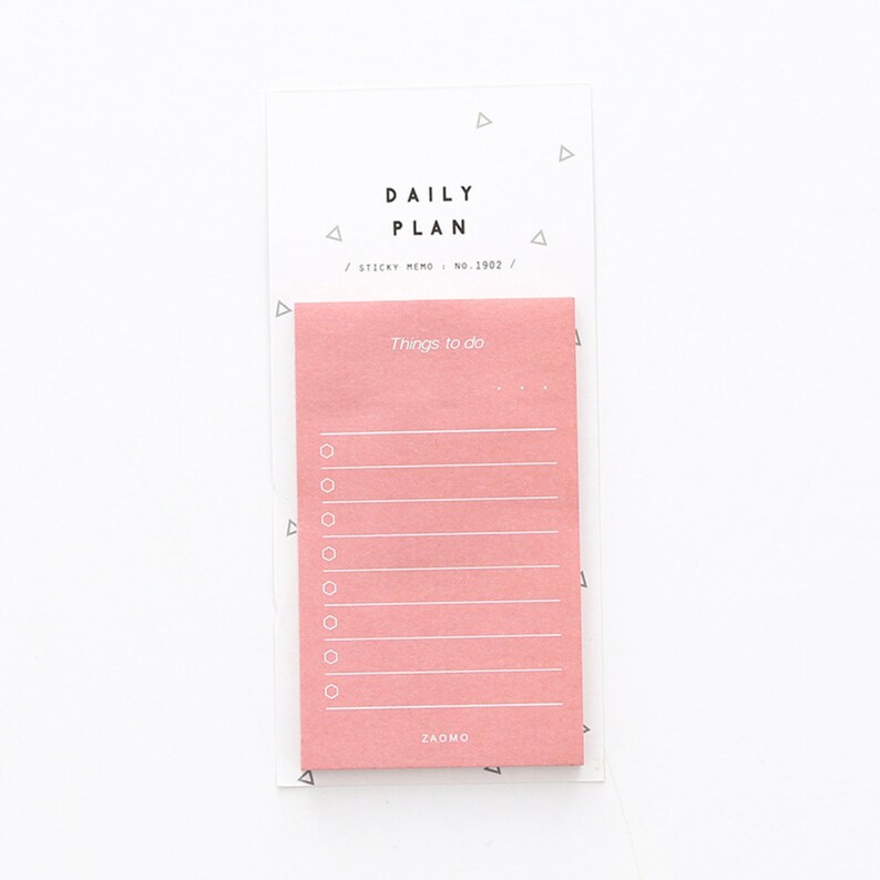To Do List Memo Pad Daily Plan Sticky Notes With Grid Etsy UK