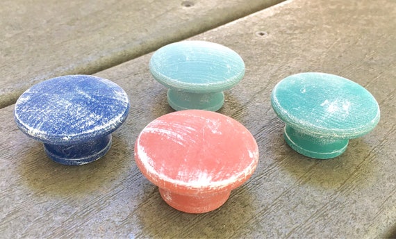 Drawer Pulls Shabby Chic Cabinet Knobs Rustic Wooden Handles Etsy
