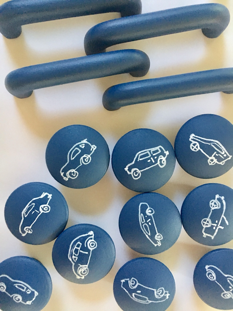 Cars Knobs for Kids Room or Car Enthusiast Wooden Etsy