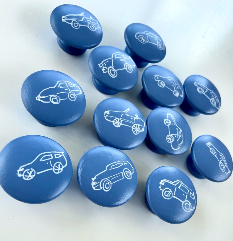 Cars Knobs for Kids Room or Car Enthusiast Wooden Etsy
