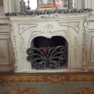 1/12 Scale Dollhouse Butterfly Low Fire Screen