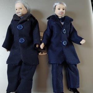 1/12 Scale Dollhouse Vintage Older Man Porcelain Doll