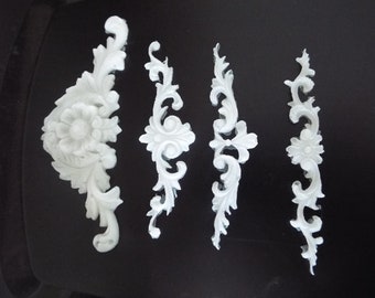 1/12 Scale Dollhouse Architectural Details, Mouldings, Window/Door Pediments