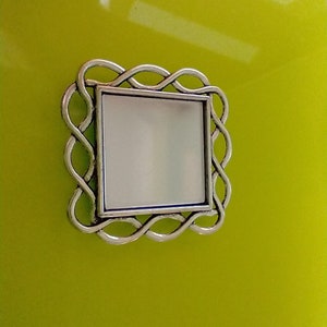 1/12 Scale Dollhouse Silver Twist Framed Mirror