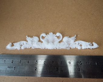 1/12 Scale Dollhouse Long Architectural Detail, Moulding, Pediment  Swans