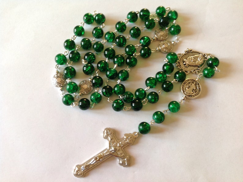 Rosary with glass beads Rosary Beads Green Rosary Bead Glass rosary Rosary Rosary with glass beads Rosary Beads Green Rosary Bead Glass rosary Rosary