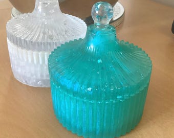 Handgefertigtes Resin Glas für Zuhause, zur Aufbewahrung oder als Kerzenhalter