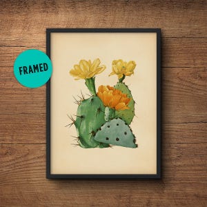 Cactus print, Framed art, Large cactus print, Cactus poster, Cactus wall art, Cactus artwork, Botanical print, Framed botanical, Cactus art