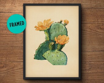 Cactus poster, Framed botanical, Cactus print, Large cactus print, Cactus wall art, Cactus artwork, Botanical print, Framed art, Cactus art