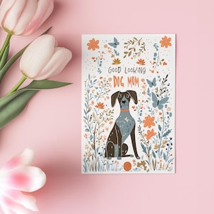 Great dane-kaart Moederdag|Schattige hond moederkaart|Funny Deen Lover cadeau|Verjaardagskaart moeder|Moederdag met hondenthema|illustratiewenskaart