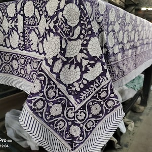 Easter table cloth - Indian Block print tablecloth -cotton table cloth - Cotton table cover - oversized tablecloth - wedding table cloth