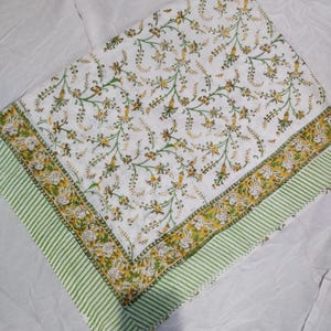 Pareo de algodón estampado a mano: pareo playero