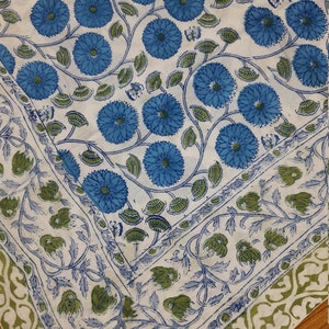 Hand Block Print Sarong Beautiful Cotton Scarves Light Green Sarong Cotton Beach Sarong Decorative Cotton Scarves Indian Beach Cover up