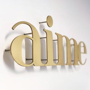 Letras de metal personalizadas, placa de nome flutuante, placa de metal moderna, placa comercial, sinalização elevada, placa de vitrine, placa de salão de beleza, placa de logotipo 3D
