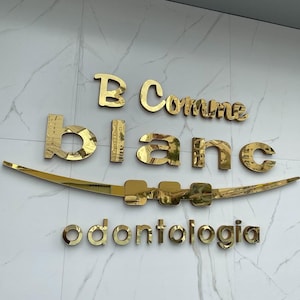 Custom Laser Cut Sign, Business logo sign, Beauty salon sign, Office Sign, Large metal letters, Adhesive mounting, Reception sign, Spa sign
