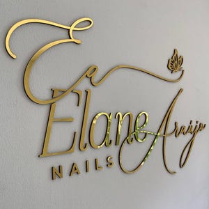 Laser Cut Sign, Custom business sign, Beauty salon sign, Office Sign, Laser Cut letters, Adhesive mounting, Premium reception sign, Spa sign