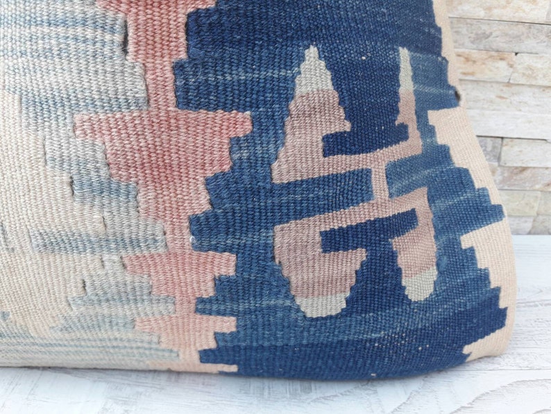 Kilim Pillow 18\u00d718inches Decorative Pillow Hemp Pillow Pillow Cushion Cover Turkish Kilim Pillow Throw Home Living Eclectic Tribal Pillow