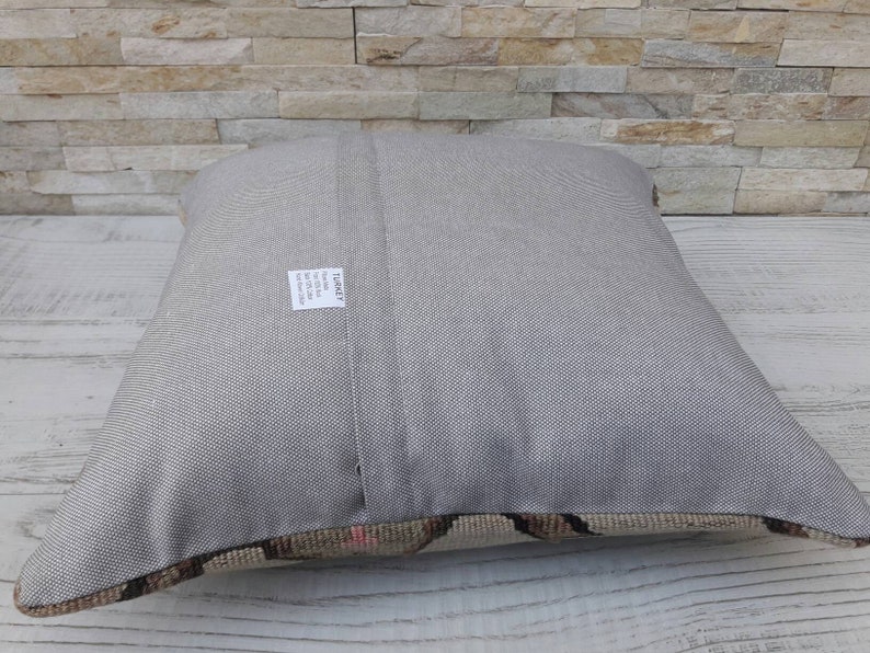 Vintage Kilim Pillow Kilim Cushion Bohemian Pillow Kilim Pillow 16x16inch 40x40cm Handwoven Pillow Cushion Cover