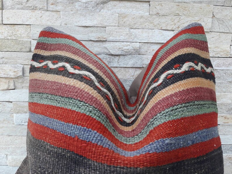 16x16 kilim pillow cover,turkish kilim pillow,turkish pillow,vintage pillow,decorative pillow,pillow,bohemian pillow,kilim cushion cover