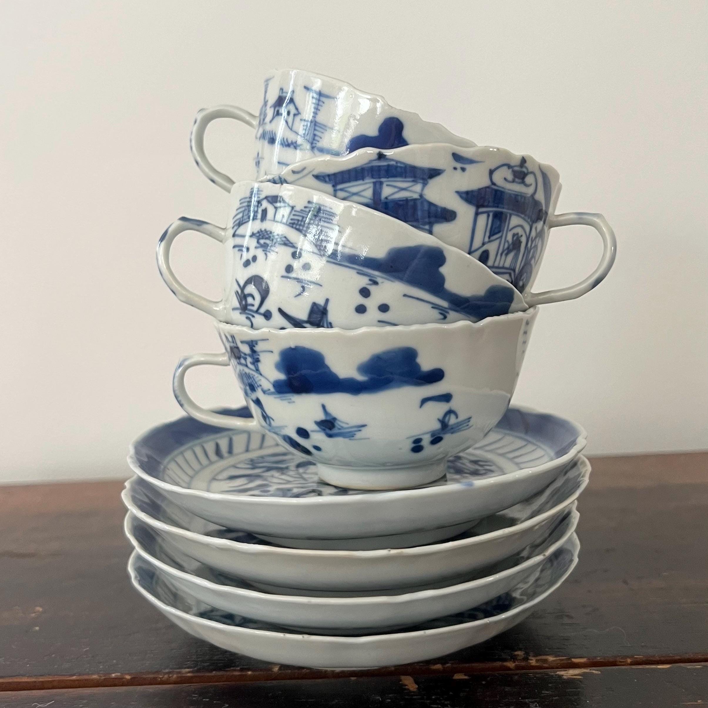 Chinese Antique Blue and White Porcelain - Etsy