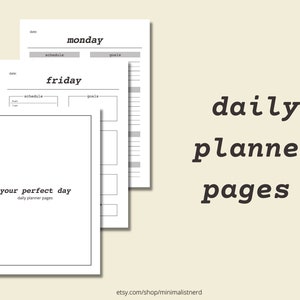 Daily Planner Printable Pages | A4 + US Letter Size | Your Perfect Day