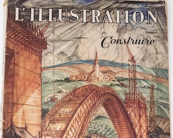 Vintage L'Illustration magazine, Special Edition: Construction, 24th of May 1941 issue; great scrapbooking supply
