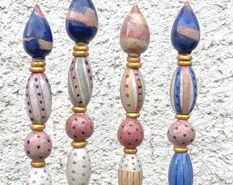 pottery-made colorful ceramic steles - frost-proof