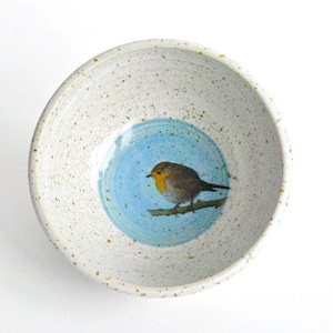 small bowl with robins