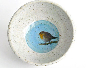 small bowl with robins