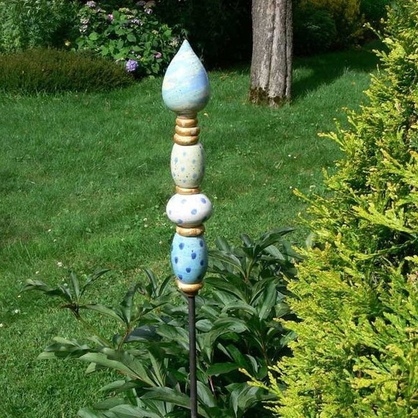 Keramik-Stele - N 27, frostfeste Gartendekoration, OHNE Stab