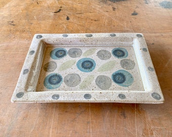 Serving plate tray, pottery, handmade