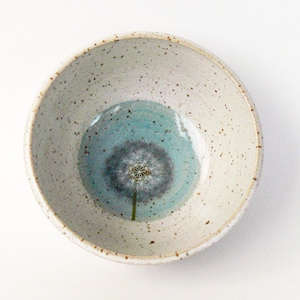 small bowl with dandelions