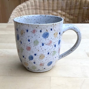 Ceramic mug, confetti, coffee mug, tea cup, pottery, handmade