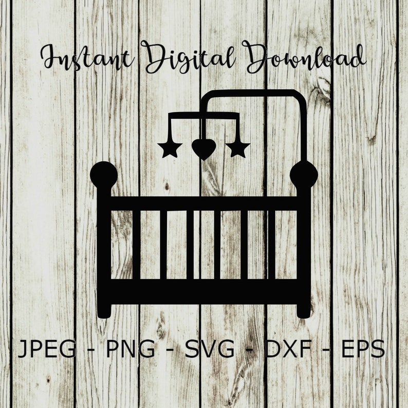 Buy 3 Get 1 Free Baby Crib Cot Clipart Digital Cut File Etsy