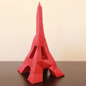 Tower Papercraft, 3D puzzle, Low poly, Papercraft kit image 1